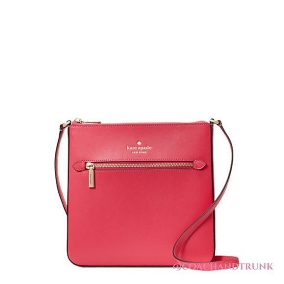 KATE SPADE Saffiano Leather Sadie North South Crossbody Bikini Pink NWT - Picture 5 of 9